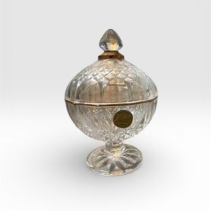 Cristal d’Arques Longchamp lidded candy dish with 24% Lead Chrystal